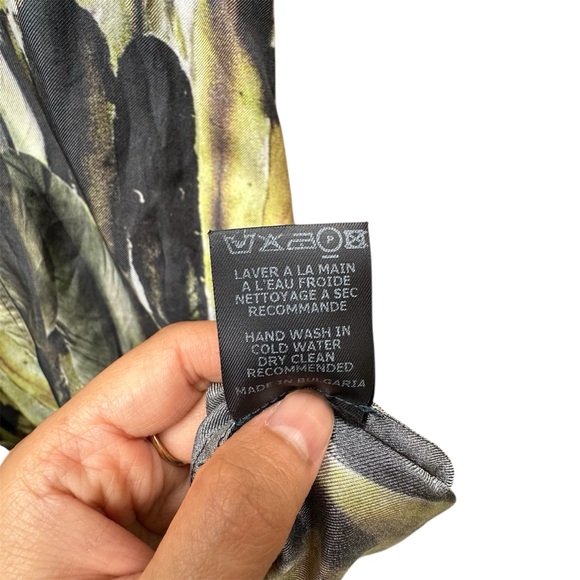 Isabel Marant Runway Oversized Lagenlook Boho Silk Feather Print Dress Sz- 1 - Picture 14 of 14